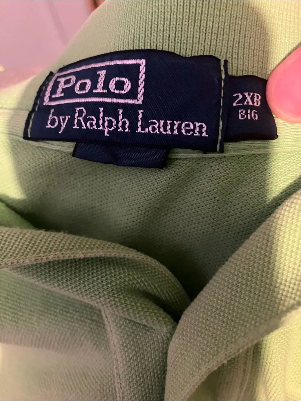 Ralph Lauren Green to Yellow Gradient Polo with Red Logo